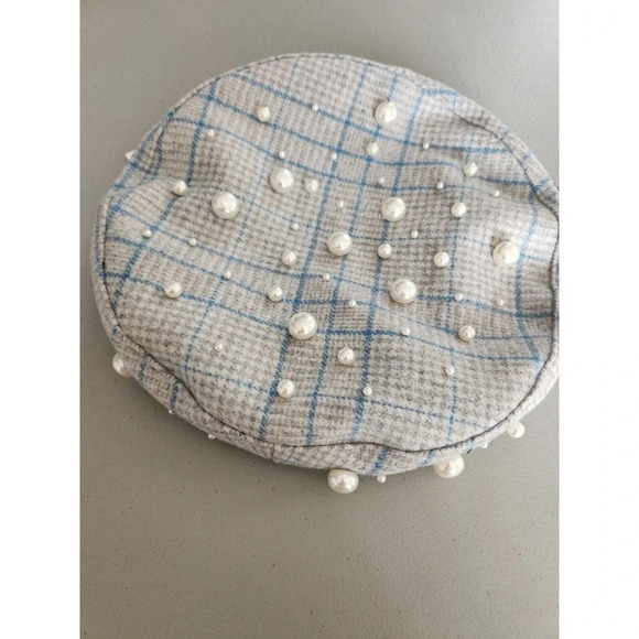NWT Lele Sadoughi Fuax Pearl Embellished Beret One Size - Picture 3 of 10
